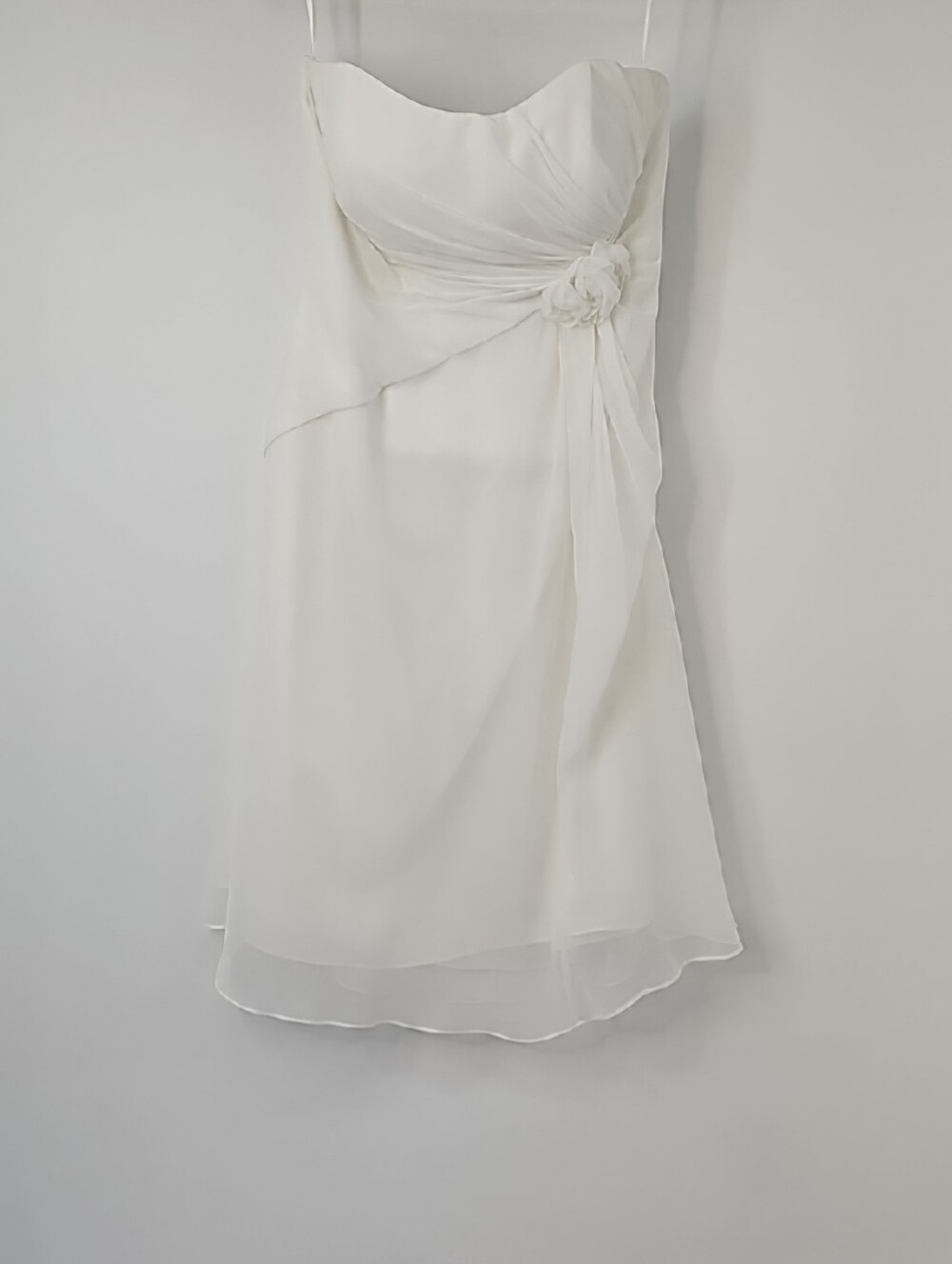 Impression Bridal Sz:16 White Strapless Sweetheart Rusched Bust Flowy Dress